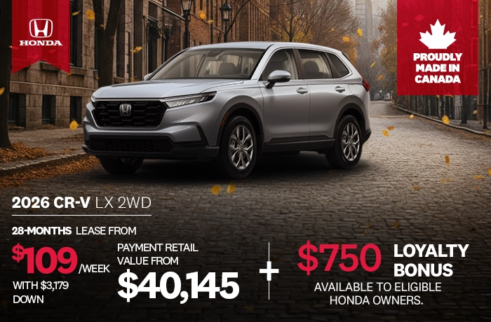 Bannière de Promotion CR-V 2026